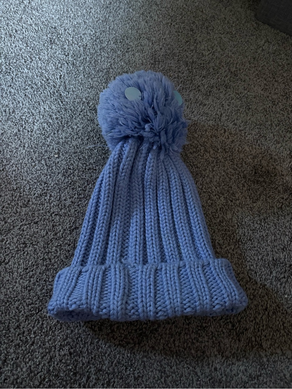 GAP Kids Pom-Pom Knit Beanie - Periwinkle Blue
